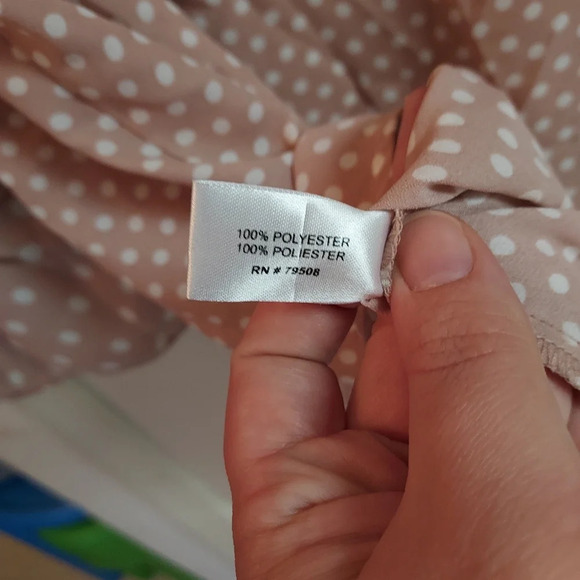 Violet & Claire Pink Polka Dot Blouse Size 2XL - Picture 10 of 11